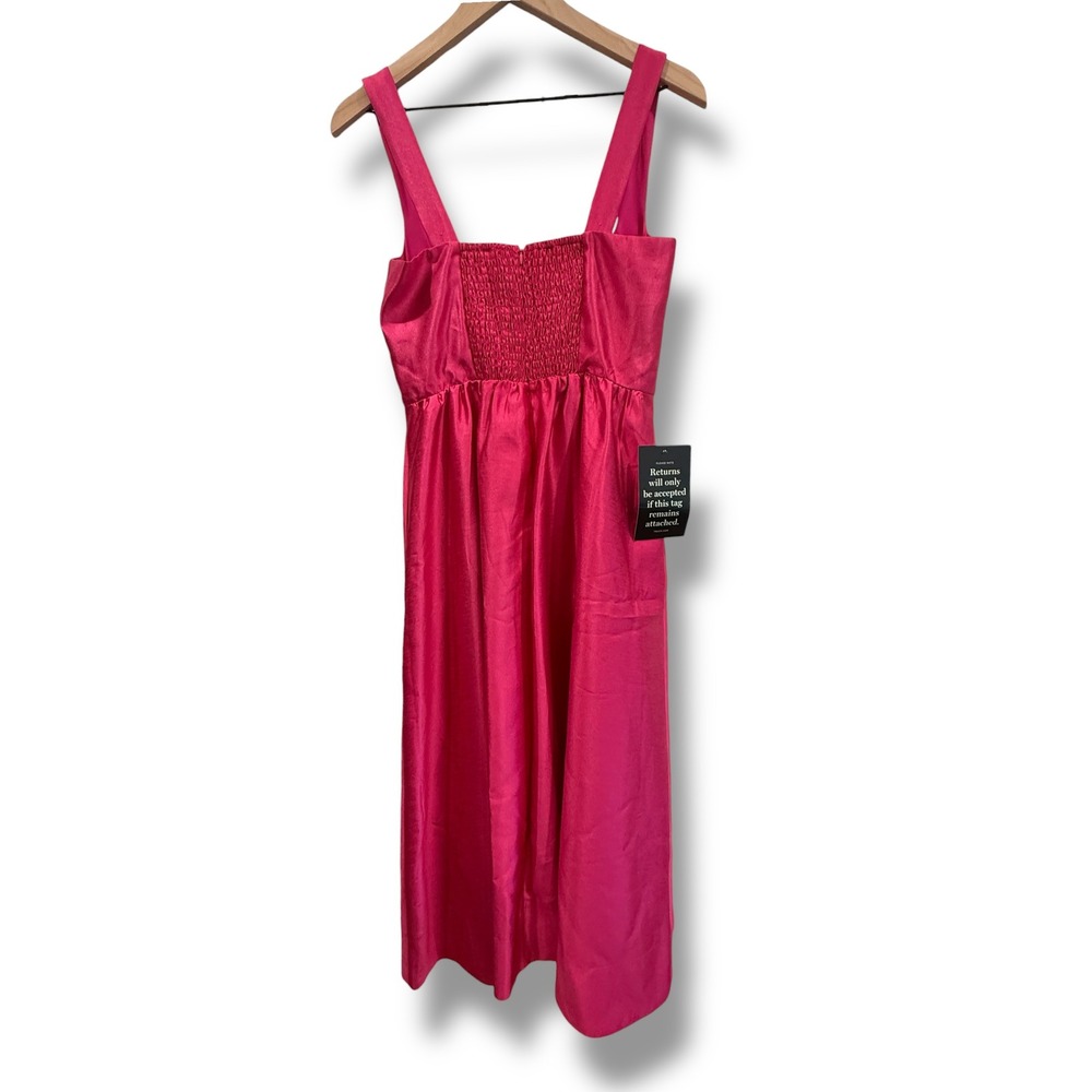 Tuckernuck‎ NWT Pink Dupioni Esme Midi Strapless Elegant Dress Small - Picture 5 of 9